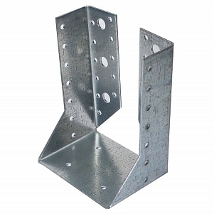 Опора бруса 76х140х100х2 мм закрытая перфорированная